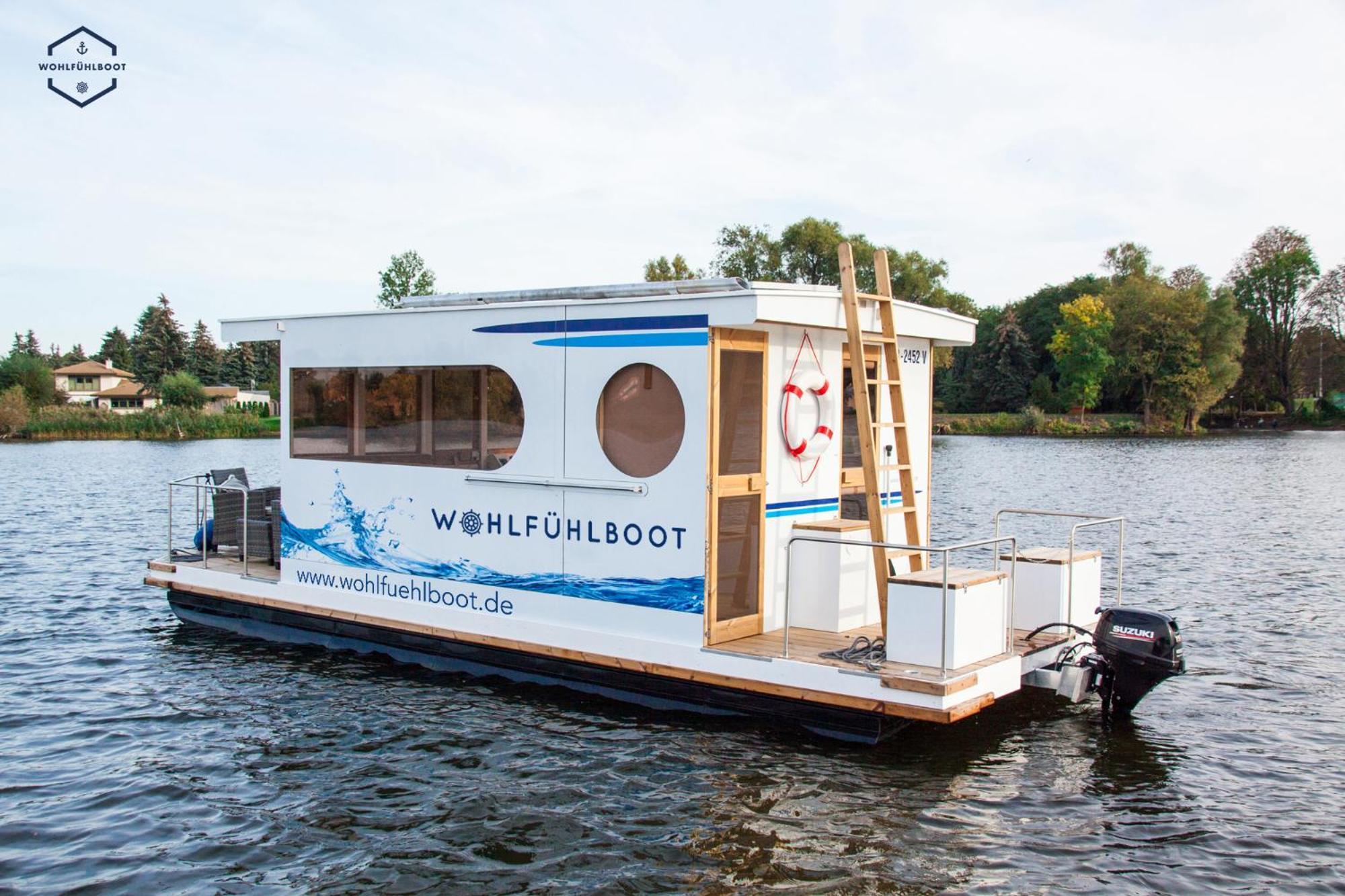 Hotel Wohlfuehlboot Hausboot - Festlieger Im Hafen Bad Saarow - Wc An Bord, Dusche An Land Esterno foto